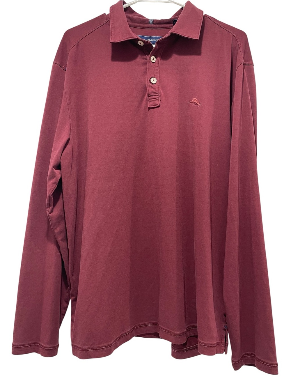 Tommy Bahama Long Sleeve Polo Shirt L Maroon Men’s